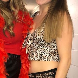 Cheetah Cropped Tank